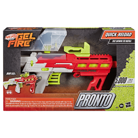 Lanzador Nerf Pro Gelfire Pronto Hasbro G1666 con 5000 Recargas y Capacidad 800
