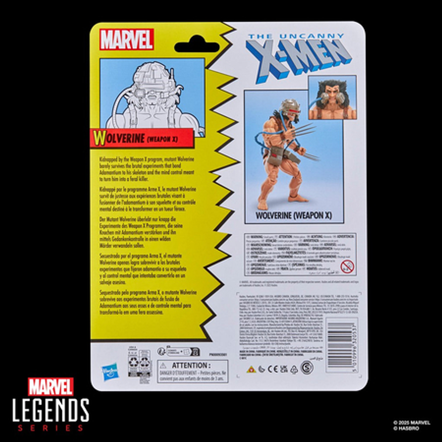 Marvel Legends Retro Weapon X Wolverine G0644 – Figura Coleccionable