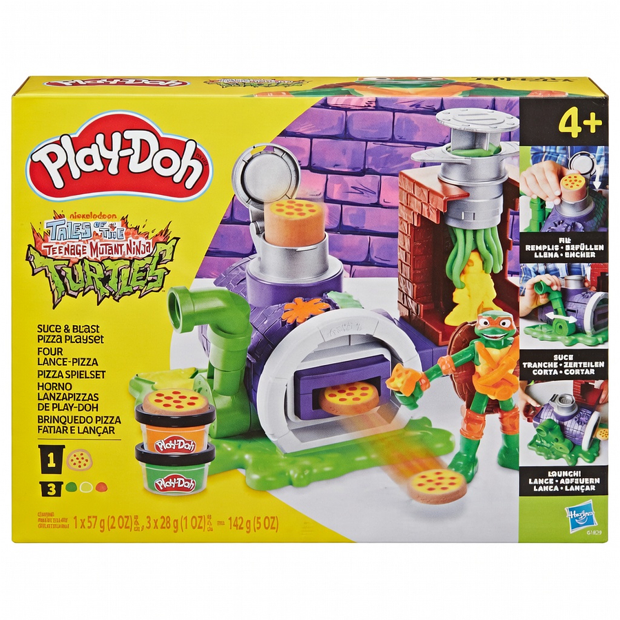Play-Doh TMNT Slice and Blast Pizza G1829 – Set Creativo Tortugas Ninja