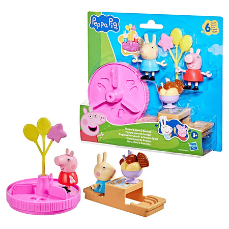 Peppa Pig Spin & Snacks Playset G1873 – Juego Interactivo Infantil Hasbro