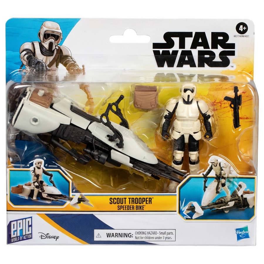 Star Wars Scout Trooper Speeder Bike 4” Epic World of Action G0373