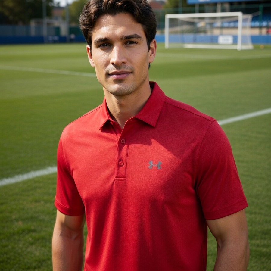 Polera Polo Hombre Under Armour Playoff 2.0 Heather 1351131-600 | Respira, Se Mueve y No Se Deforma (No es polo de vestir)