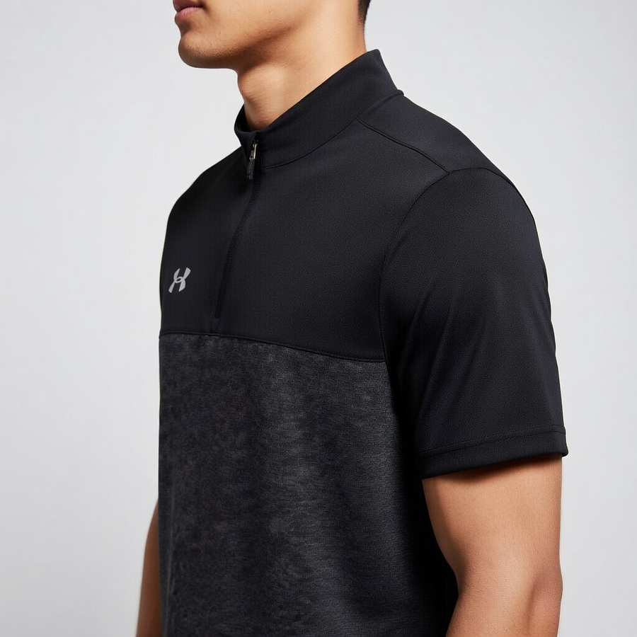 Polera Deportiva Hombre Under Armour Locker SS ¼ Zip 1351357-002 | Ligera, Respirable y de Secado Rápido (No es algodón, es rendimiento)