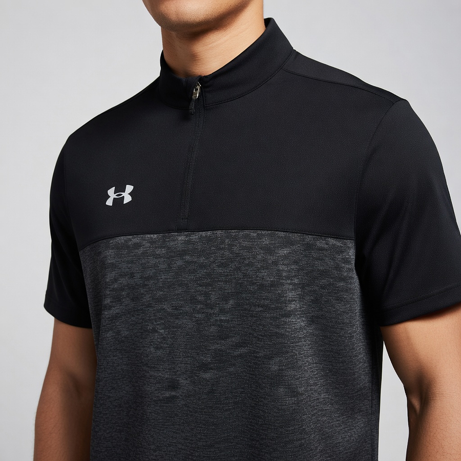 Polera Deportiva Hombre Under Armour Locker SS ¼ Zip 1351357-002 | Ligera, Respirable y de Secado Rápido (No es algodón, es rendimiento)