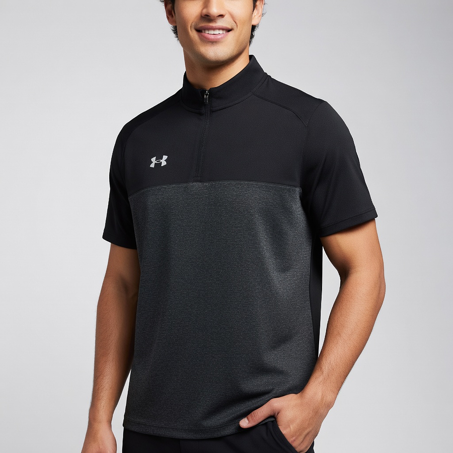 Polera Deportiva Hombre Under Armour Locker SS ¼ Zip 1351357-002 | Ligera, Respirable y de Secado Rápido (No es algodón, es rendimiento)