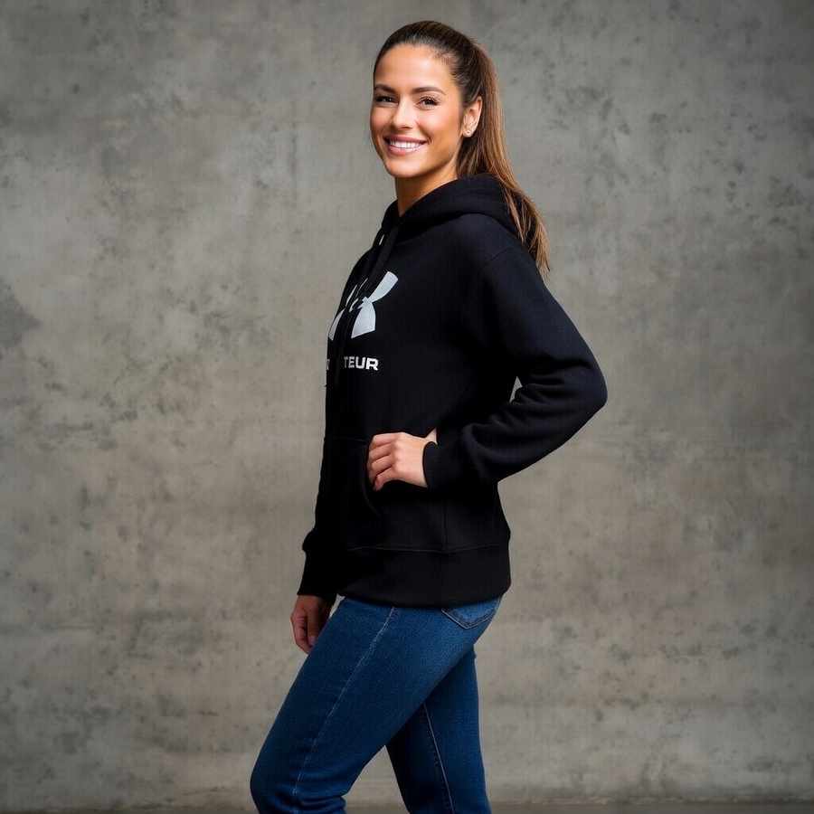 Polerón Mujer Under Armour Rival Fleece Logo Hoodie 1356318-001 | Calor Cómodo para Uso Diario
