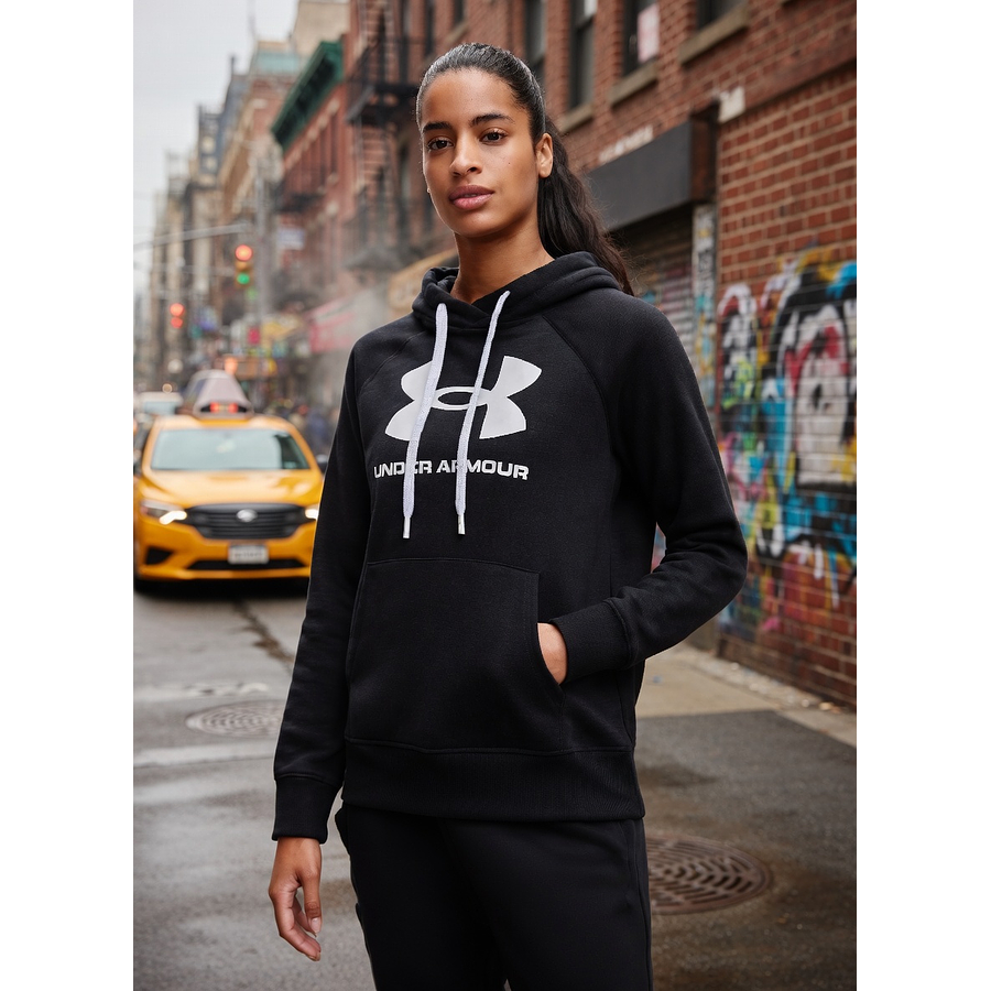 Polerón Mujer Under Armour Rival Fleece Logo Hoodie 1356318-001 | Calor Cómodo para Uso Diario
