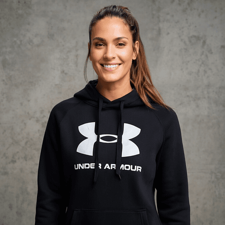 Polerón Mujer Under Armour Rival Fleece Logo Hoodie 1356318-001 | Calor Cómodo para Uso Diario