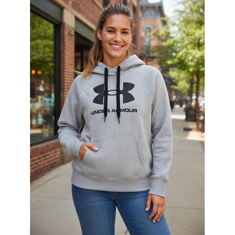 Polerón Mujer Under Armour Rival Fleece Logo Hoodie 1356318-035 | Abrigo Diario sin Complicaciones