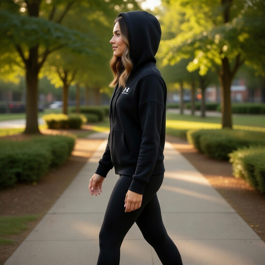 Polerón Mujer Under Armour Rival Fleece Full Zip Hoodie 1356400-001 | Abrigo Versátil de Uso Diario