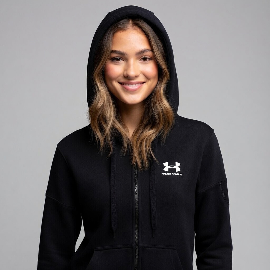Polerón Mujer Under Armour Rival Fleece Full Zip Hoodie 1356400-001 | Abrigo Versátil de Uso Diario
