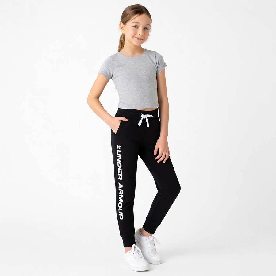 Pantalón Buzo Niña Under Armour Rival Fleece 1356487-002 | Calor Cómodo para Uso Diario