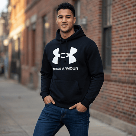 Polerón Hombre Under Armour Rival Fleece Big Logo Hoodie 1357093-001 | Calor Diario sin Complicaciones