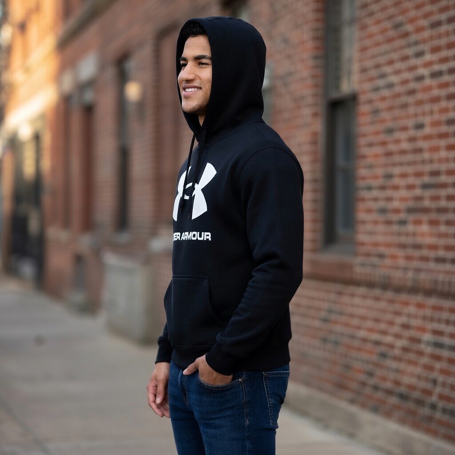 Polerón Hombre Under Armour Rival Fleece Big Logo Hoodie 1357093-001 | Calor Diario sin Complicaciones