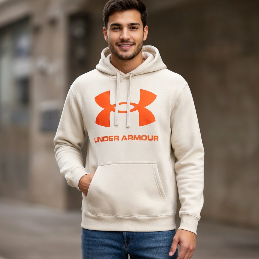 Polerón Hombre Under Armour Rival Fleece Big Logo Hoodie 1357093-279 | Básico Cálido para Uso Diario
