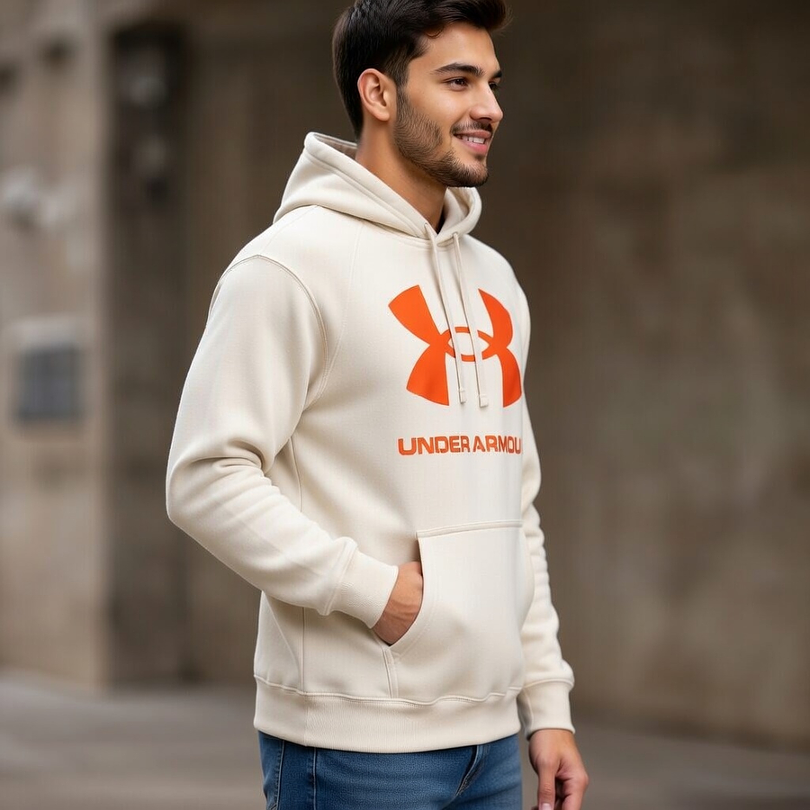 Polerón Hombre Under Armour Rival Fleece Big Logo Hoodie 1357093-279 | Básico Cálido para Uso Diario