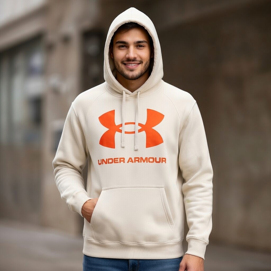 Polerón Hombre Under Armour Rival Fleece Big Logo Hoodie 1357093-279 | Básico Cálido para Uso Diario