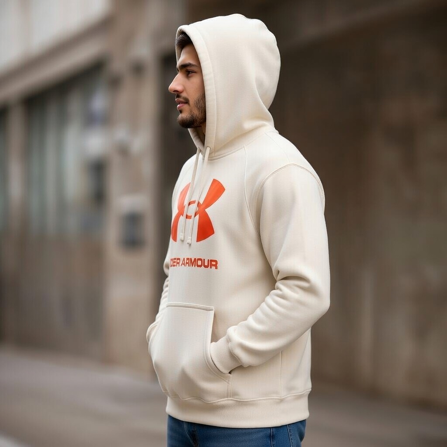 Polerón Hombre Under Armour Rival Fleece Big Logo Hoodie 1357093-279 | Básico Cálido para Uso Diario