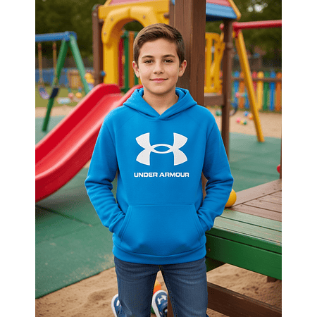 Polerón Niño Under Armour Rival Fleece Hoodie 1357585-428 | Abrigo Resistente para Uso Diario
