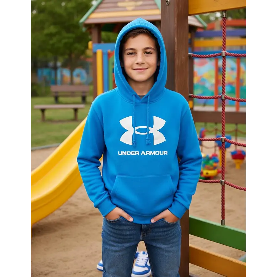 Polerón Niño Under Armour Rival Fleece Hoodie 1357585-428 | Abrigo Resistente para Uso Diario