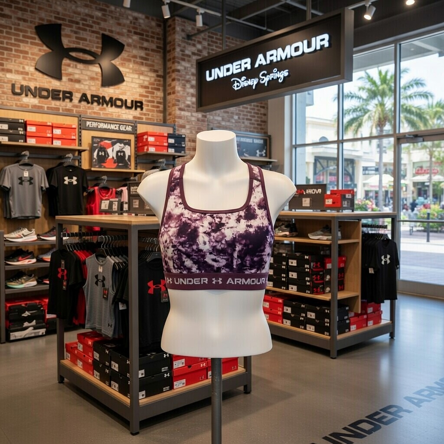 Peto Deportivo Mujer Under Armour Mid Crossback 1361042-554 | Soporte Medio Estable con Espalda Cruzada