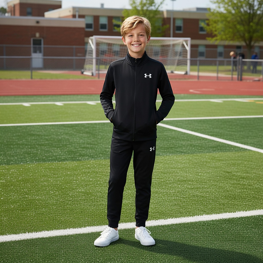 Buzo Niño Under Armour CB Knit Track Suit 1363290-001 | Set Completo para Movimiento Diario