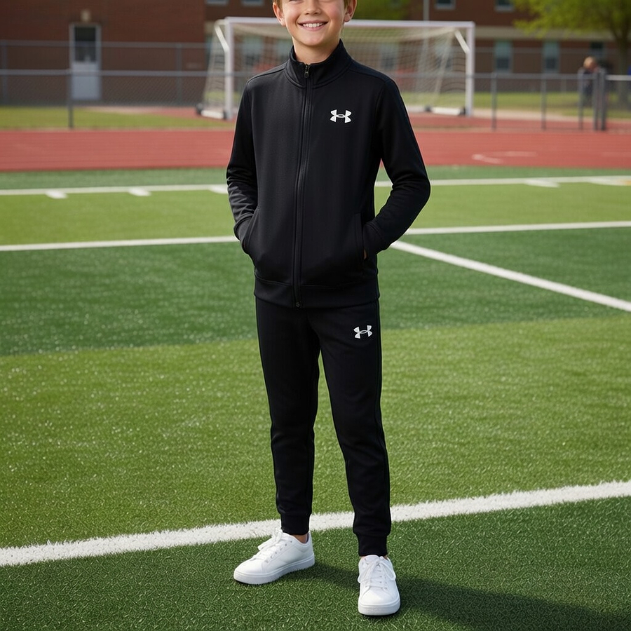 Buzo Niño Under Armour CB Knit Track Suit 1363290-001 | Set Completo para Movimiento Diario