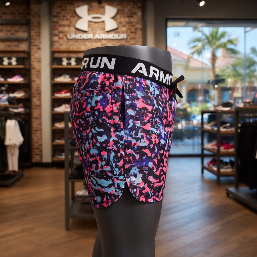 Short Deportivo Niña Under Armour Play Up Printed 1363371-007 | Ligero, Fresco y para Movimiento Real