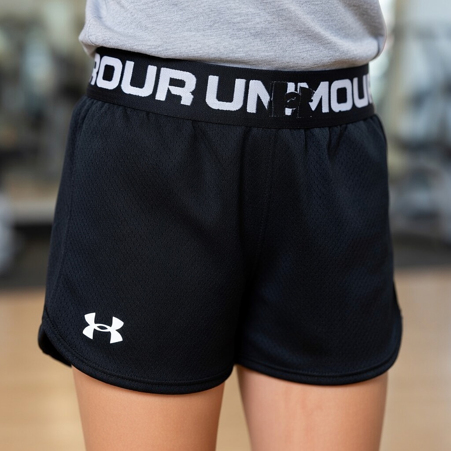 Short Deportivo Niña Under Armour Play Up Solid 1363372-001 | Ligero, Fresco y de Uso Diario