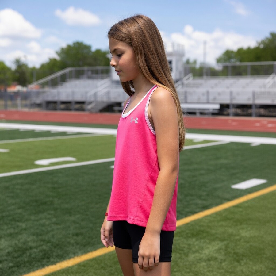 Polera Niña Under Armour Knockout Sin Mangas 1363374-654 | Máxima Frescura y Movimiento