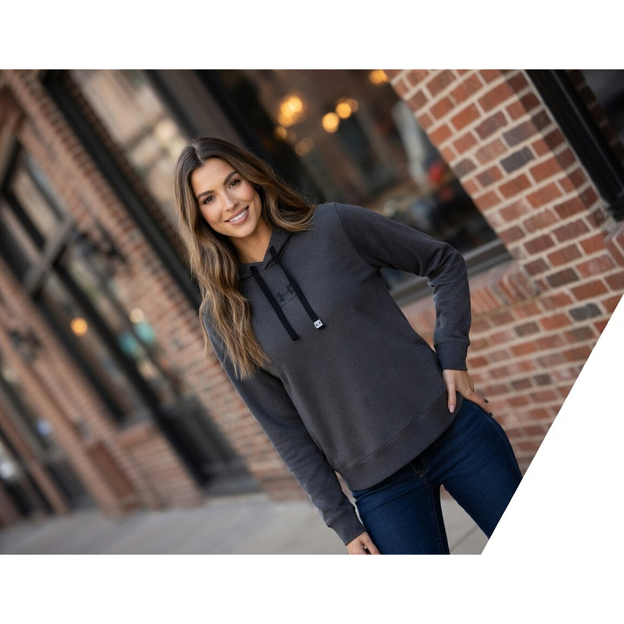 Polerón Under Armour Rival Terry Mujer Gris – Capa Media Liviana para Entrenar y Uso Diario