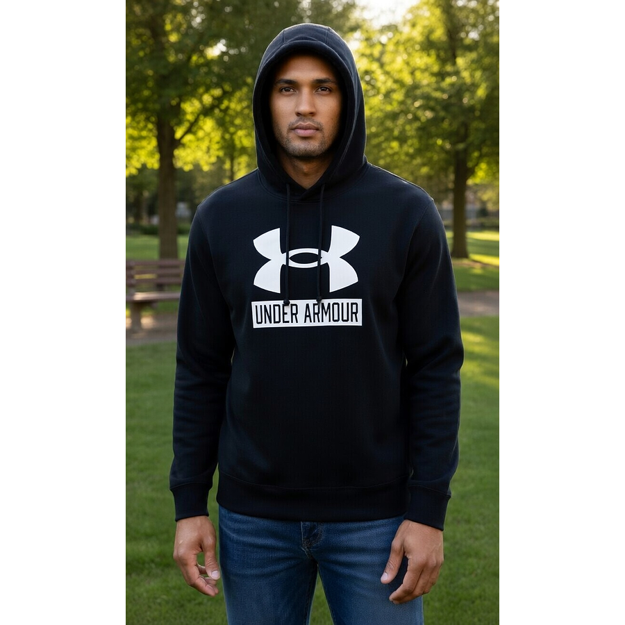 Polerón Under Armour Rival Terry Logo Hombre – Hoodie Liviano de Uso Diario