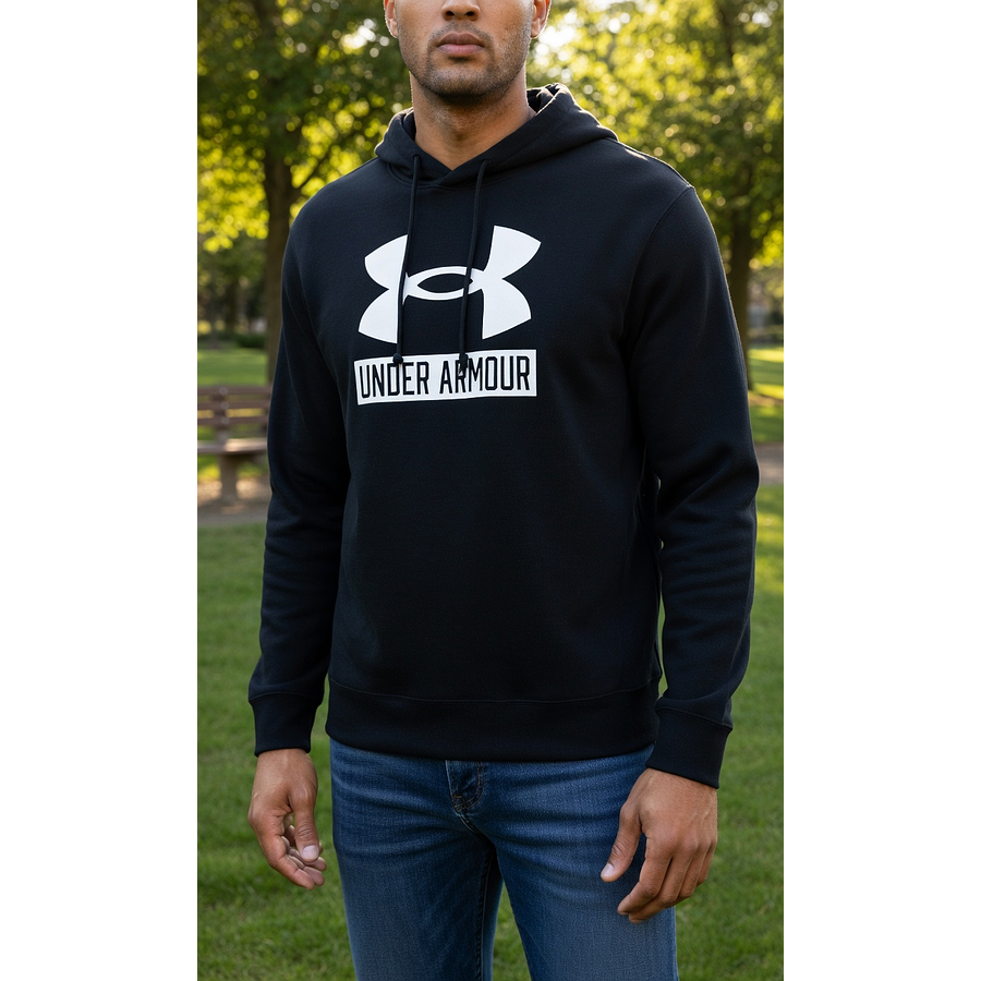Polerón Under Armour Rival Terry Logo Hombre – Hoodie Liviano de Uso Diario