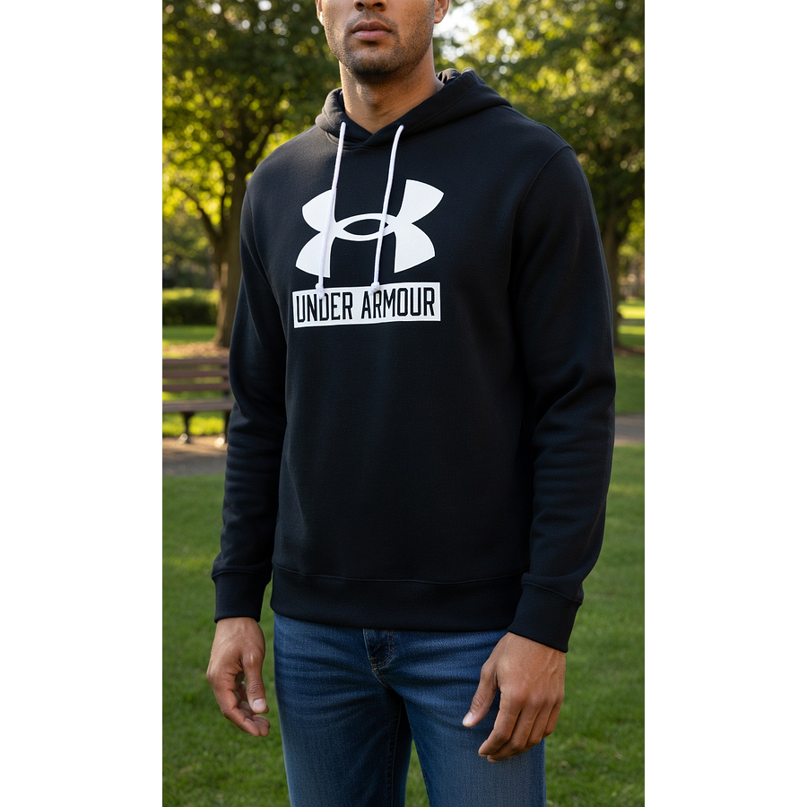 Polerón Under Armour Rival Terry Logo Hombre – Hoodie Liviano de Uso Diario