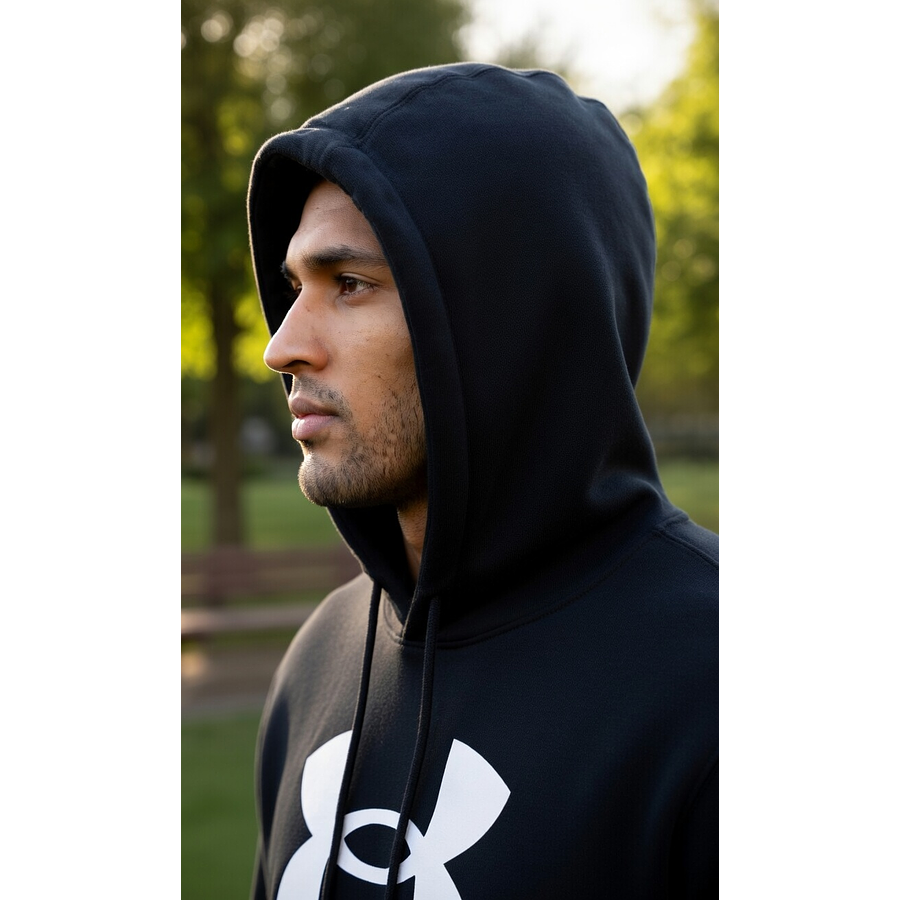 Polerón Under Armour Rival Terry Logo Hombre – Hoodie Liviano de Uso Diario