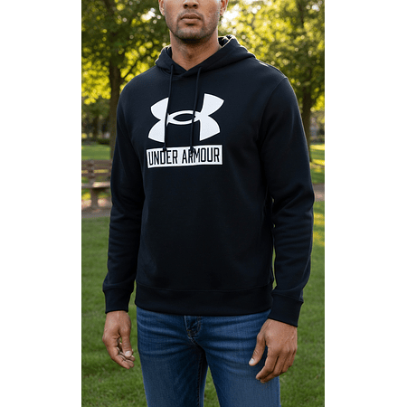 Polerón Under Armour Rival Terry Logo Hombre – Hoodie Liviano de Uso Diario
