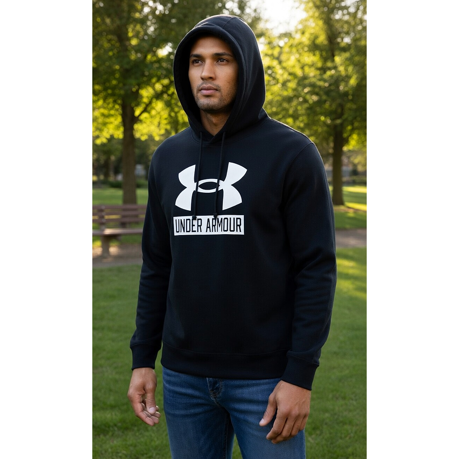 Polerón Under Armour Rival Terry Logo Hombre – Hoodie Liviano de Uso Diario
