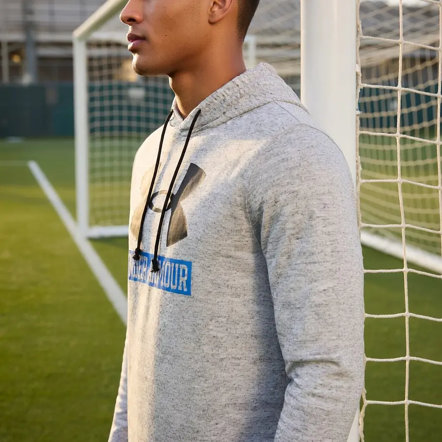 Polerón Under Armour Rival Terry Logo Hombre – Hoodie Liviano de Uso Diario 1370390-112