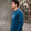 Polerón Under Armour Rival Terry Crew Hombre Azul – Sweatshirt Liviano 1370391-458