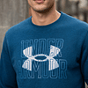 Polerón Under Armour Rival Terry Crew Hombre Azul – Sweatshirt Liviano 1370391-458
