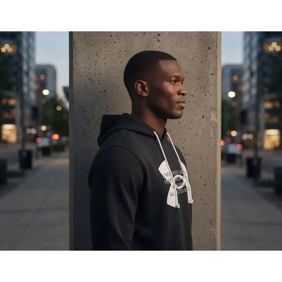 Polerón Under Armour Rival Terry Hombre Negro Capa Media Liviana de Uso Diario 1373382-001