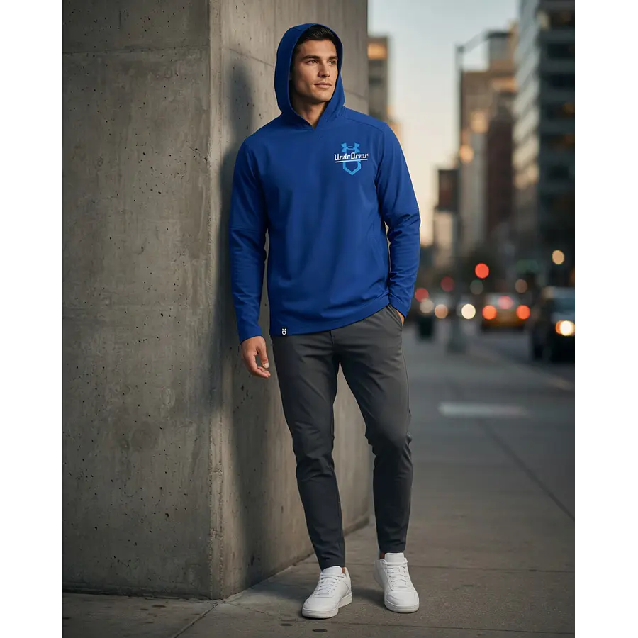 Polerón Under Armour Cage Hombre con Capucha Capa Liviana Elástica para Entrenamiento 1374376-400