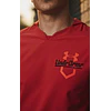 Polerón Under Armour Cage Hombre Rojo con Capucha – Capa Liviana Elástica para Entrenamiento