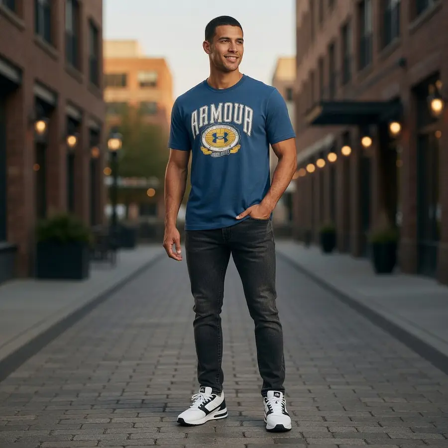 Polera Under Armour Collegiate Crest Hombre – Polera Algodón Estilo Clásico 1379537-427