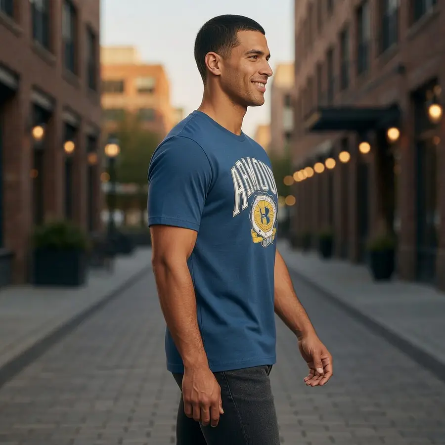 Polera Under Armour Collegiate Crest Hombre – Polera Algodón Estilo Clásico 1379537-427