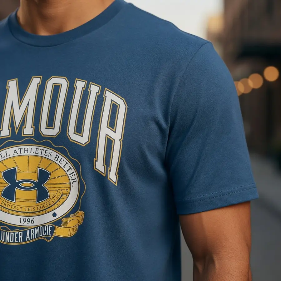 Polera Under Armour Collegiate Crest Hombre – Polera Algodón Estilo Clásico 1379537-427