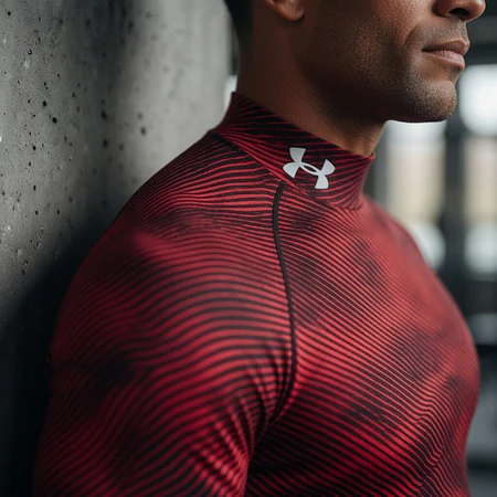 Polera Compresión Hombre Under Armour ColdGear Infrared DSG Print 1381742-600 – Base Layer Térmica de Alto Rendimiento