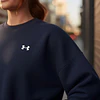Polerón Mujer Under Armour Rival Fleece Oversized Crew 1387235-410 – Abrigo Relajado que Sí Funciona en Uso Diario