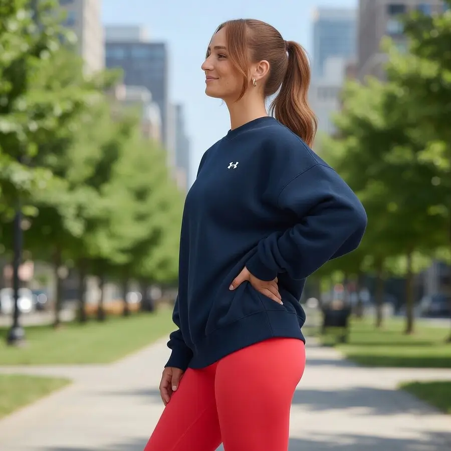 Polerón Mujer Under Armour Rival Fleece Oversized Crew 1387235-410 – Abrigo Relajado que Sí Funciona en Uso Diario