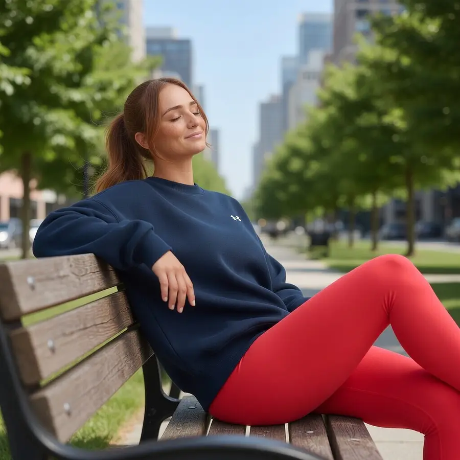 Polerón Mujer Under Armour Rival Fleece Oversized Crew 1387235-410 – Abrigo Relajado que Sí Funciona en Uso Diario